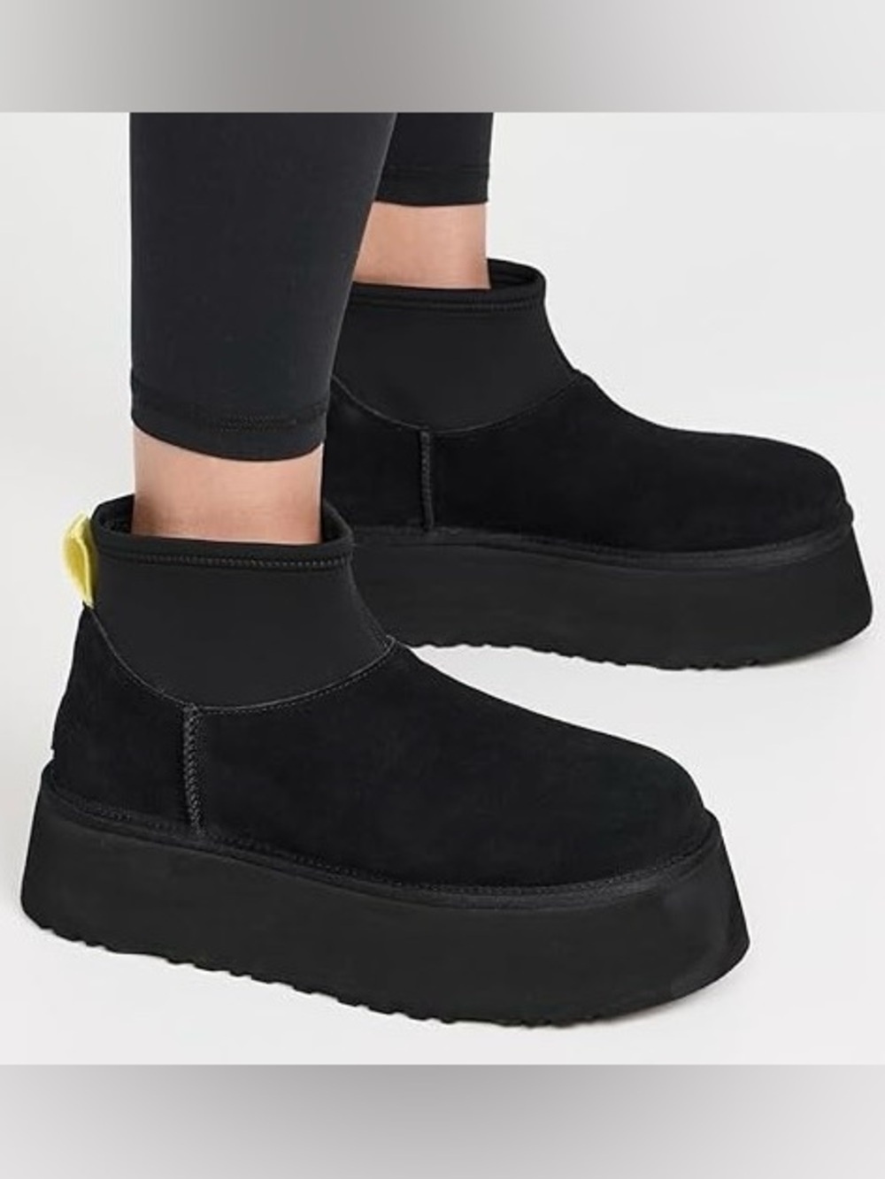 Ugg Uggs Classic Mini Dipper Black Platform Ankle Boots